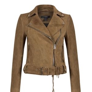 MUUBAA Warren Belted Biker Jacket NWT